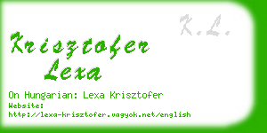 krisztofer lexa business card
